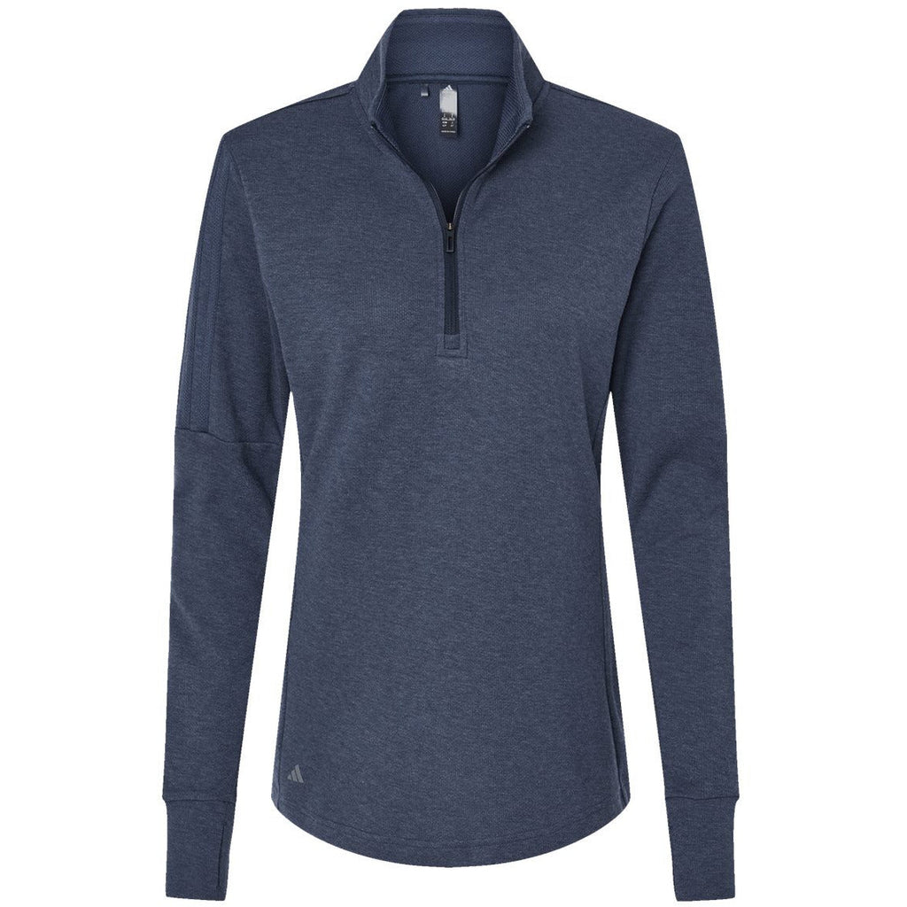 Adidas Women's 3-Stripes Quarter-Zip Sweater