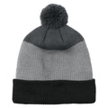 Port Authority Cozy Striped Pom Beanie