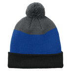 Port Authority Cozy Striped Pom Beanie