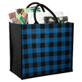 Buffalo Plaid Printed Jute Tote