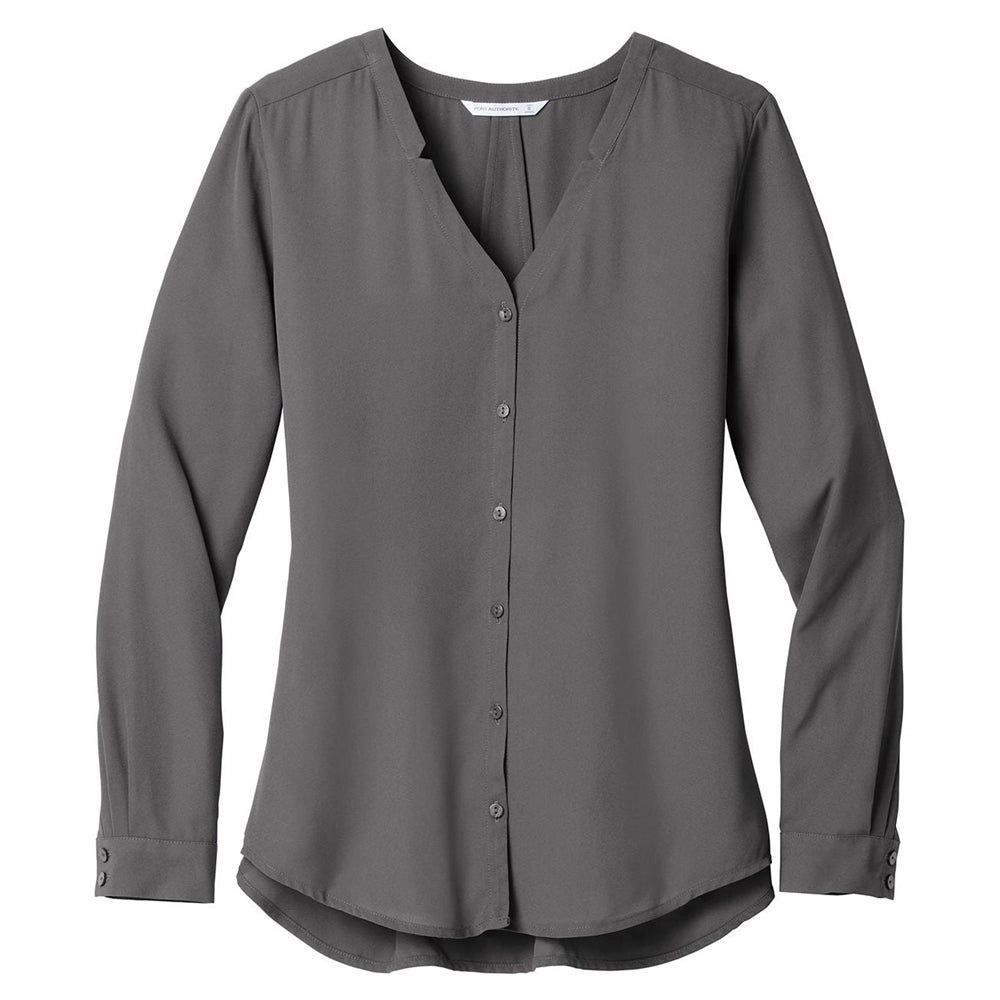 Port Authority® Ladies Long Sleeve Button-Front Blouse