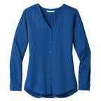 Port Authority® Ladies Long Sleeve Button-Front Blouse
