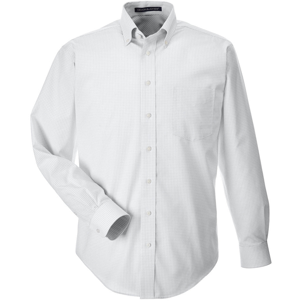 Devon & Jones Men's Crown Collection® Gingham Check Woven Dress Shirt